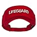 Lifeguard Embroidered Strap Back Visor - Red