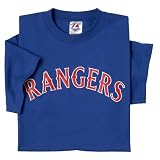 Texas Rangers (ADULT XL) 100% Cotton Crewneck MLB Officially Licensed Majestic Major League Baseball Replica T-Shirt Jersey