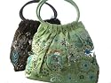 Bewitched Accessoires Large embellished canvas bag with bead and sequin detail