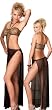 Sexy Leopard Clubwear Set - Sheer Gown and Thong