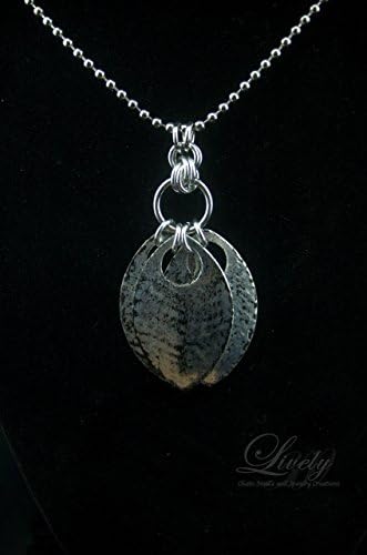 Dragon Scale Necklace with Black and Silver Pendant