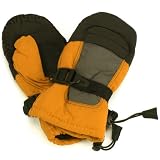 Ages 4-7 Winter Thinsulate 3M Waterproof Ski Snow Palm Grip Mitten Gloves Orange