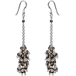 Dangle Earrings Silver Smokey Quartz Jewelry 3.5 inches (erg128)