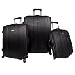 Rome 3-pc. Hard-Shell Spinning/Rolling Luggage Set - Black