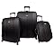 Rome 3-pc. Hard-Shell Spinning/Rolling Luggage Set - Black