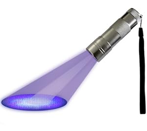 #1 Black Light UV Flashlight Urine Detector - Professional Quality Ultra Bright Stain Finder - 12 UV Blacklight LEDs in Aluminium Casing for Detecting Dry Pet Dog-Cat-Rodent Urine Stains on Carpet, Rugs, Curtains & Furniture Fabrics That are Otherwise Invisible to the Human Eye - (3) AAA Alkaline Batteries Included - 90 Day Guarantee