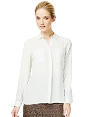Autograph No Peep™ Welt Pocket Blouse
