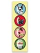 iPop Clicks aaron Meshon Woof Dogs 4-Pack Magnet Set