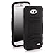 E LV LG Optimus L 90 L90 Dual Layer (Silicon inside and Hard Plactic outside) Armor Shell Holster Case with Kickstand and Belt Swivel Clip with 1 Stylus and 1 Cleaning Cloth