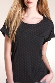 Limited Collection Scoop Neck Spot Print Jersey T-Shirt [T62-4843I-S]
