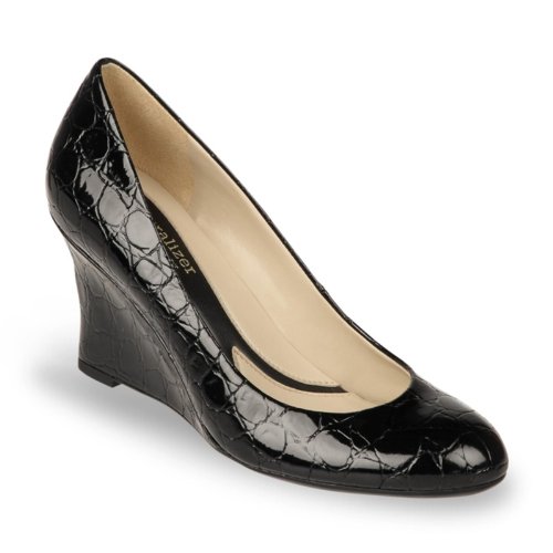 Naturalizer Women's Ashby Wedge Pump,Black Shiny,9 W US