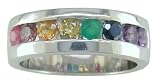Assorted Semi-Precious Stone Sterling Silver Ring