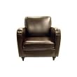 Dark Brown Leather Club Chair By Wholesale Interiors