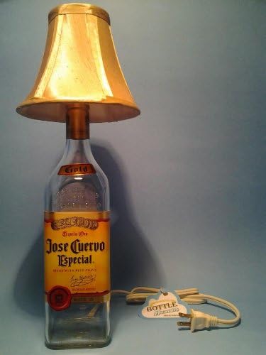 Jose Cuervo Liquor Bottle Table Lamp W/ White Shade