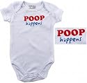 Baby-Says Bodysuit - Poop Happens, 6-9 months