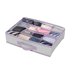 WENKO 4610009100 Schubladenorganizer Lavendel - mit Duft zur Mottenabwehr, atmungsaktives Vlies, 35 x 9 x 27 cm, wei�-lavendel