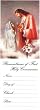 100 First Communion Mini-Bookmark Remembrances in English, 1.5" x 4.5" - Girl
