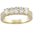 14K Yellow Gold Oval Cut Diamond Anniversary Band/Ring - 0.90 Ct.