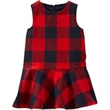 OSHKOSH(オシュコシュ) 2ピースバッファローチェックドレス レッド ワンピース 24ヶ月【並行輸入】