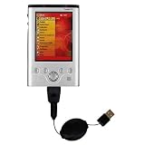 Retractable USB Cable for the Toshiba e740 with Power Hot Sync and Charge capabilities - Gomadic Brand w/ TipExchange Technology