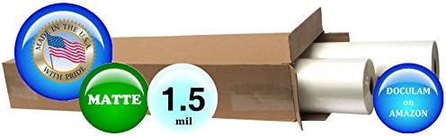 Adlam Doculam Hot Laminating Film 27-inch x 500-feet x 1-inch core (2 Rolls) 1.5 Mil Matte-Satin