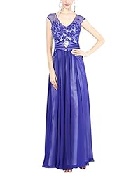 A-line V-neck Silk Cocktail Cap Sleeves Applique Beaded Evening Dress/Homecoming Dress/Prom Dress/Wedding Party Dress 