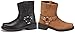 Men's Full Grain Leather - Oil Resistant Bottom Motorcycle Harness Boots - Black / Brown - Sizes 5-13
