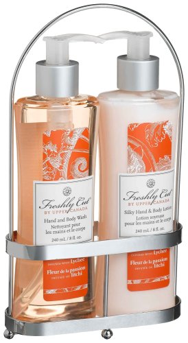 Upper Canada Soap & Lotion Floral Caddy, Passion Flower & Lychee