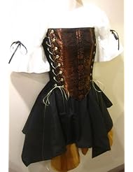 Apparel: Wood Elf Skull Pirate Medieval Bodice Set (SM/MED, Gold)
