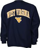 West Virginia Mountaineers Navy Tackle Twill Crewneck Sweatshirt