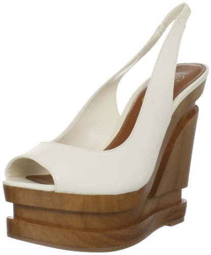 Jessica Simpson Women's JS-Alexy Wedge Sandal,Ivory Lisa Nappa,8.5 M US