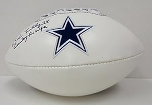 Bob Lilly Signed Dallas Cowboys White Logo Football INSCR. Cowboy For Life SI