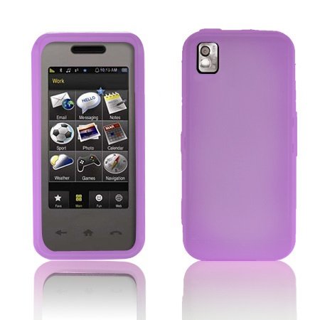 Samsung M800 Instinct Premium Trans. Light Purple Silicon Skin Case