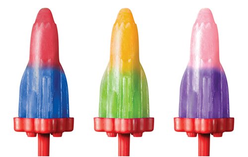 Childrens Toyshop  Kitchen & Housewares : Tovolo Red Rocket Dual Freeze Pop Molds