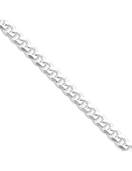 7mm, Sterling Silver, Curb Chain, 8 inch