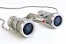 Milana Optics - Opera Glasses - Renaissance - With Chain and Flashlight - Platinum Finish with Silver Rings