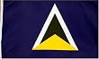 Saint Lucia National Country Flag - 3 foot by 5 foot Polyester (New)