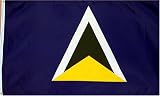 Saint Lucia National Country Flag  3 Foot By 5 Foot Polyester New