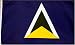 Saint Lucia National Country Flag - 3 foot by 5 foot Polyester (New)