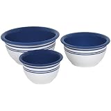 CorningWare Corelle Coordinates 3-Piece Bowl Set, Cafe Blue