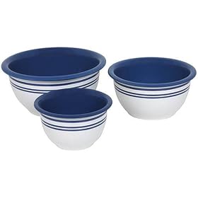 CorningWare Corelle Coordinates 3-Piece Bowl Set, Cafe Blue by CorningWare