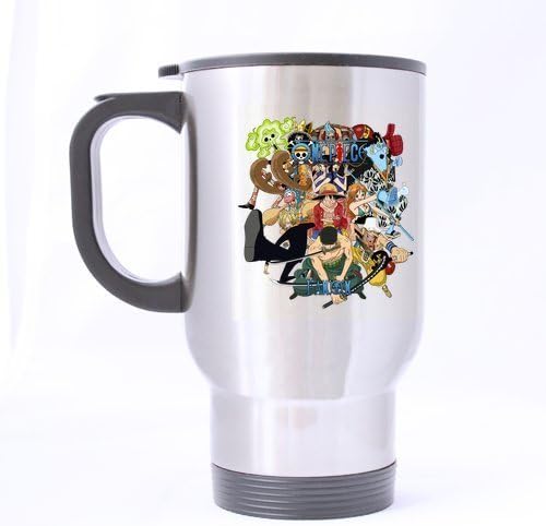 Japanese Anime One Piece Luffy Customized Design Travel Mug Coffee Mug Creative Sport Cup Personalized Tea Cup 14OZ by BOLALA Travel Mug
