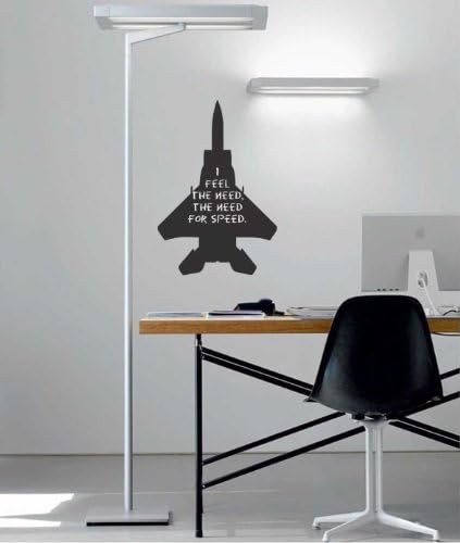 Fighter Jet Removable Vinyl Message Board with chalk