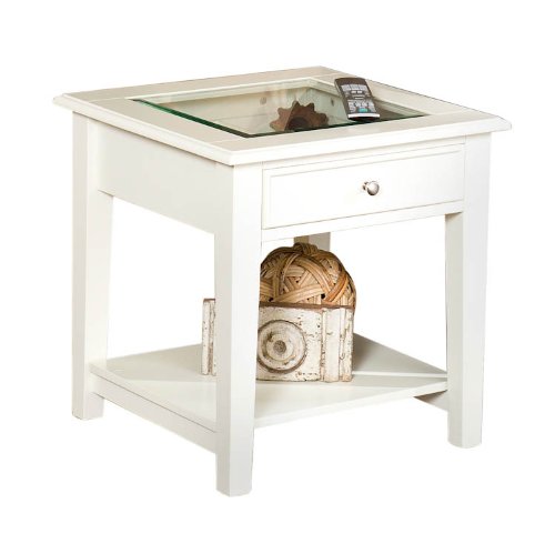 Panorama White End Table