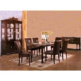 Cherry Finish Dining Set With Hutch And Server