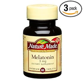 Nature Made Melatonin 3mg, 60 Tablets (Pack of 3)