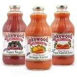 Lakewood Organic Juices 'Garden Variety' - Package Contains SIX 32oz Bottles (2 Bottles of Each Flavor)