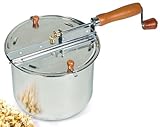 Cook N Home 6.5 Quart Stainless Steel Popcorn Popper Stovetop