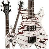 B.C. Rich RWBS 4-Strings Bass Guitar, Blood Splatter
