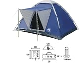  : 3-Mann Zelt High Peak "Beaver 3", Farbe marine/grau